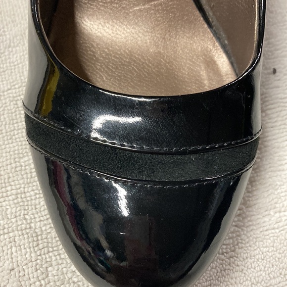 Moda Reflex Black Patent Leather Round Toe Rubber Sole Pumps Size 9 - Picture 3 of 12